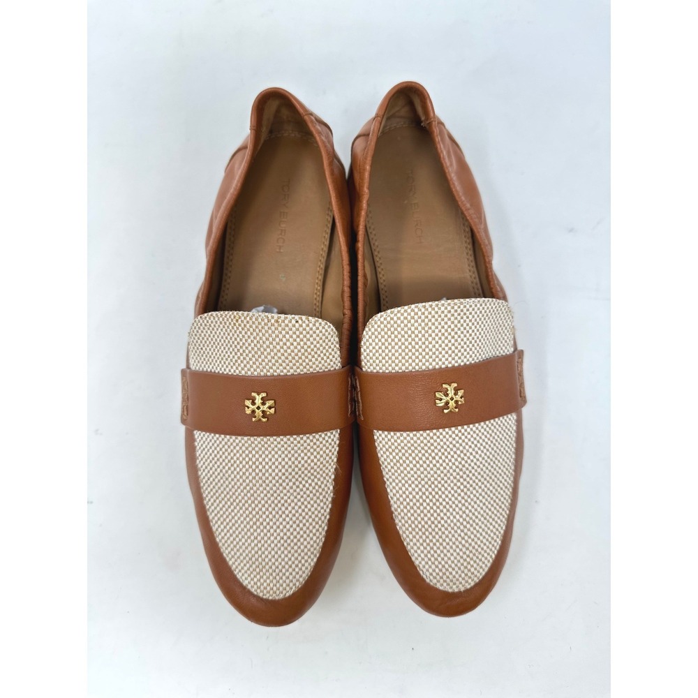 Tory Burch Ballet Loafer Brown Leather 7 - Picture 3 of 8